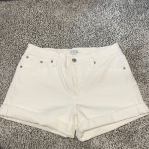 J. Crew white denim shorts